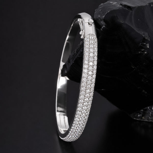 18K Lab Grown Diamond Tennis Bracelet – Round Cut, 3.26ct, BIS Hallmark Gold