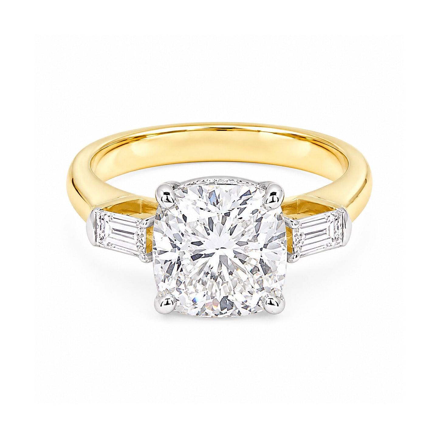 14K/18K Lab Grown Diamond Round Cut Ring for Women