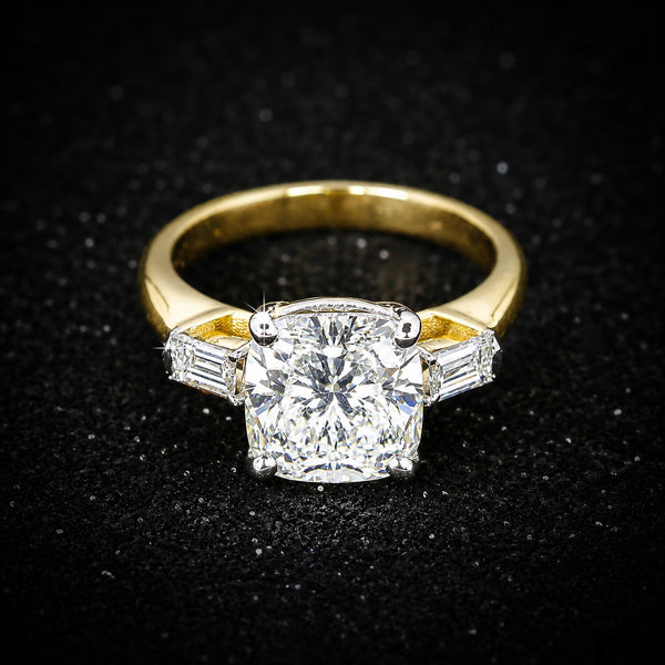 14K/18K Lab Grown Diamond Round Cut Ring for Women