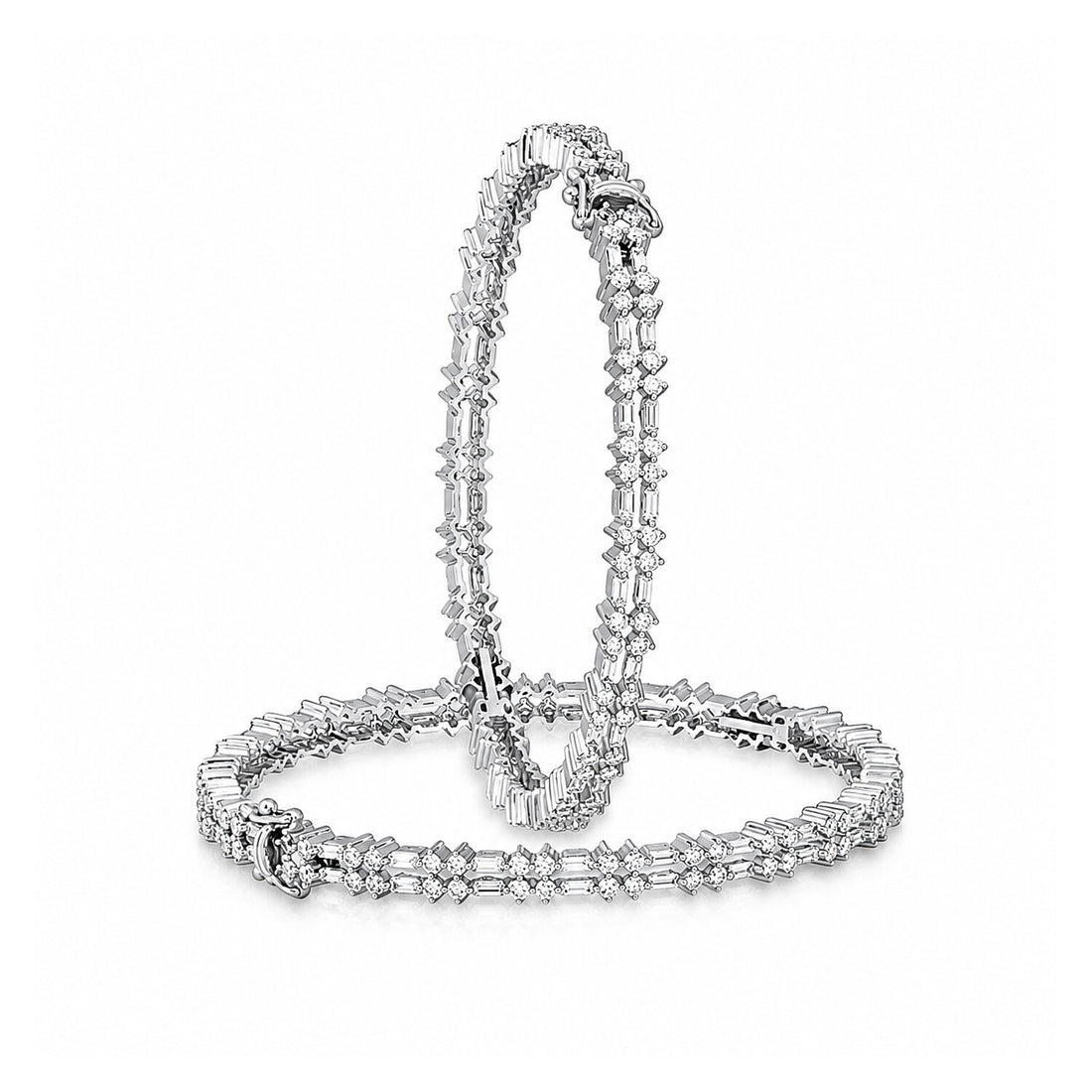14K/18K Lab Grown Diamond Tennis Bracelet – Round Cut, 7ct, BIS Hallmark Gold