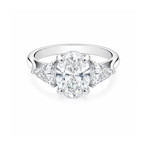 18K Lab Grown Diamond Oval Halo Ring (0.67 ct tw) - BIS Hallmarked Gold