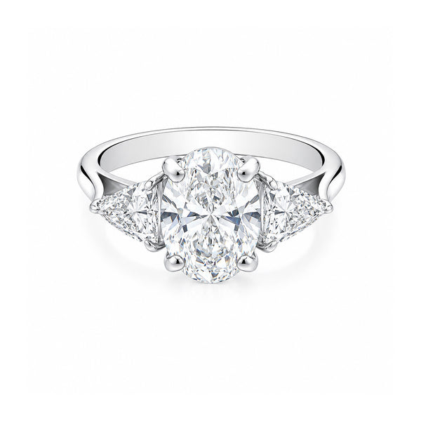 18K Lab Grown Diamond Oval Halo Ring (0.67 ct tw) - BIS Hallmarked Gold