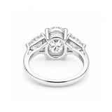 18K Lab Grown Diamond Oval Halo Ring (0.67 ct tw) - BIS Hallmarked Gold