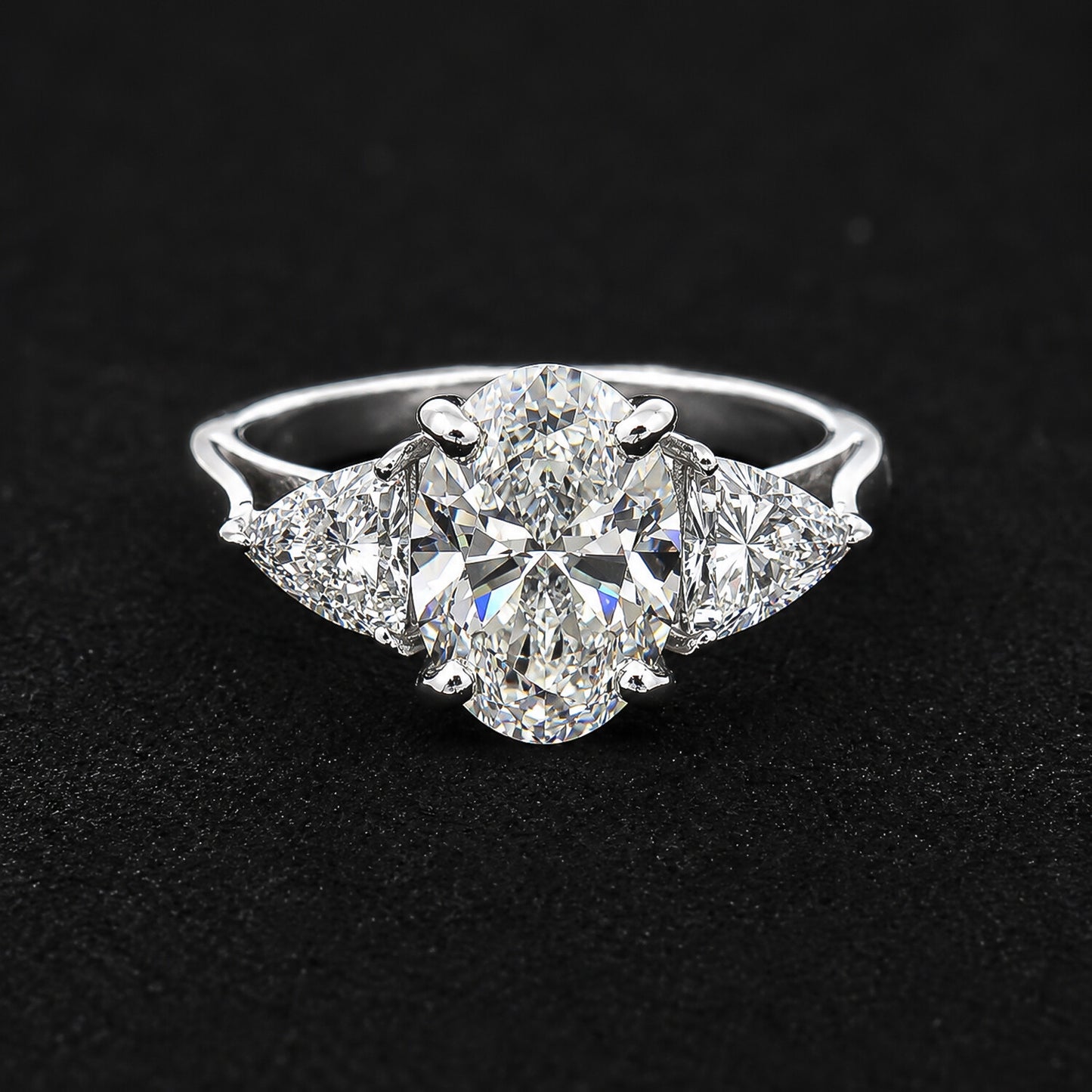 18K Lab Grown Diamond Oval Halo Ring (0.67 ct tw) - BIS Hallmarked Gold