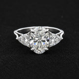 18K Lab Grown Diamond Oval Halo Ring (0.67 ct tw) - BIS Hallmarked Gold