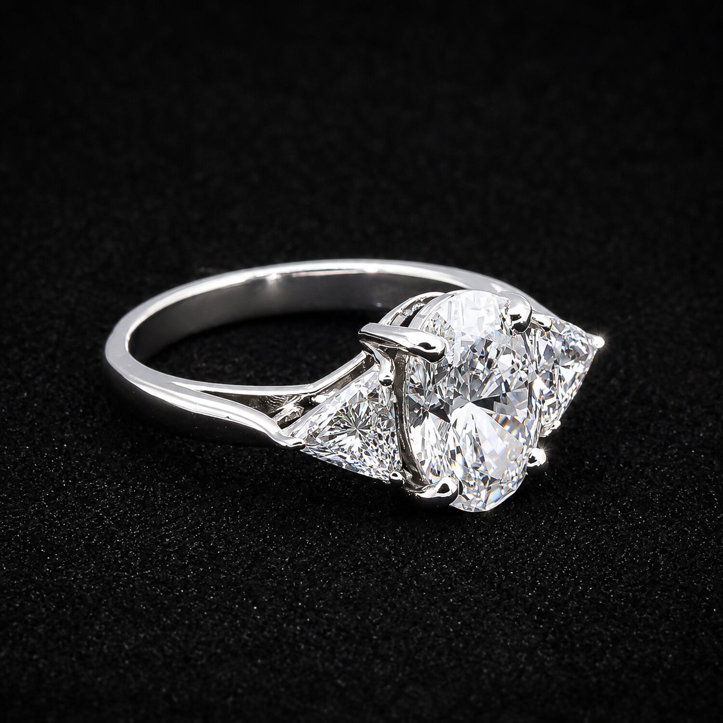 18K Lab Grown Diamond Oval Halo Ring (0.67 ct tw) - BIS Hallmarked Gold
