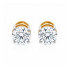 18K Lab-Grown Diamond Solitaire Round Stud Earrings
