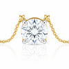 14K/18K Gold Minimalist Diamond Accent Pendant Necklace