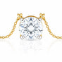 14K/18K Gold Minimalist Diamond Accent Pendant Necklace