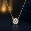 14K/18K Gold Minimalist Diamond Accent Pendant Necklace
