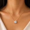 14K/18K Gold Minimalist Diamond Accent Pendant Necklace
