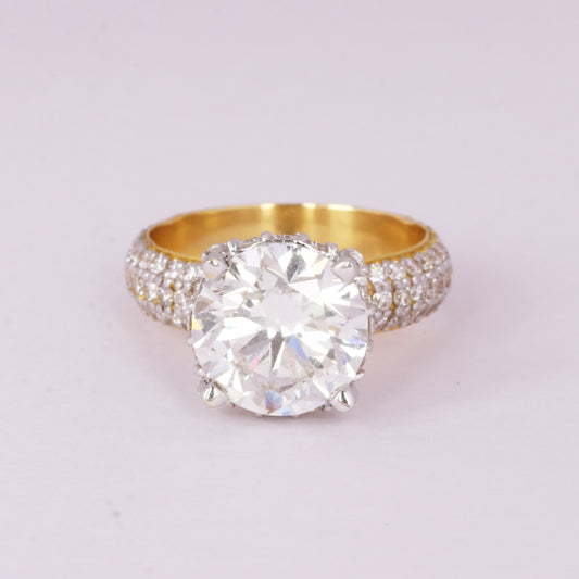 14K Lab Grown Diamond Round Solitaire Ring | IGI Certified