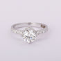 14K Lab Grown Diamond Round Petite Halo Ring | IGI Certified