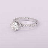 14K Lab Grown Diamond Round Petite Halo Ring | IGI Certified