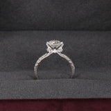 14K Lab Grown Diamond Round Petite Halo Ring | IGI Certified