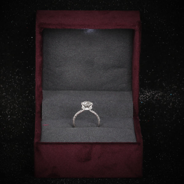 14K Lab Grown Diamond Round Petite Halo Ring | IGI Certified