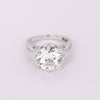 14K Lab Grown Diamond Round-Cut Pave Halo Cluster Ring