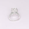 14K Lab Grown Diamond Round-Cut Pave Halo Cluster Ring