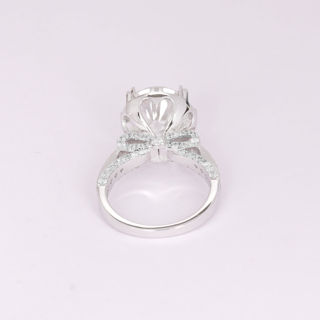 14K Lab Grown Diamond Round-Cut Pave Halo Cluster Ring