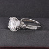14K Lab Grown Diamond Round-Cut Pave Halo Cluster Ring