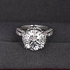 14K Lab Grown Diamond Round-Cut Pave Halo Cluster Ring