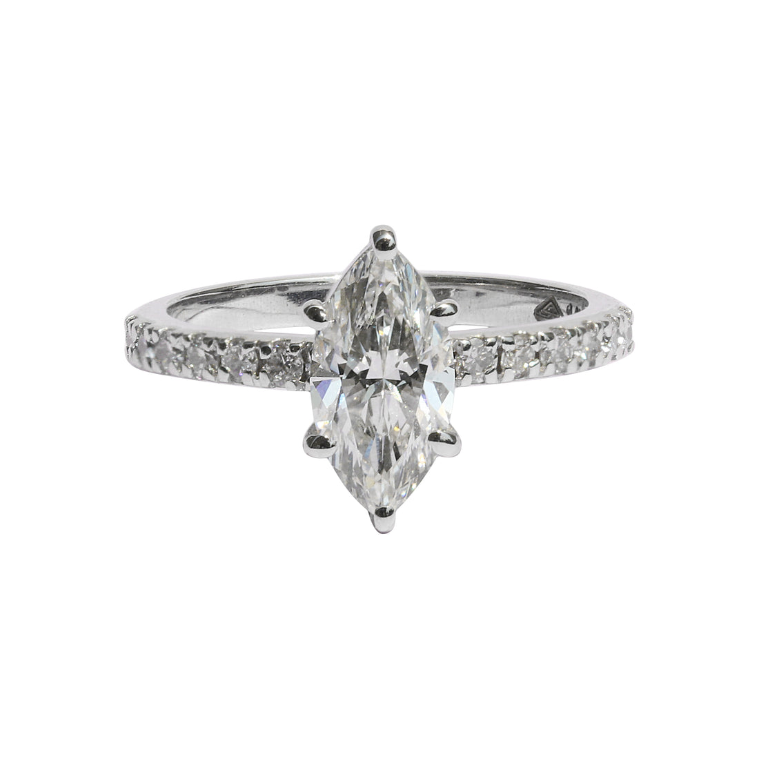 18K Lab Grown Diamond Emerald Cut Ring for Women