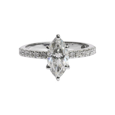 18K Lab Grown Diamond Emerald-Cut Solitaire Ring for Women, 1.25 Ct, VVS/E, IGI Certified