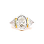 14K Lab Grown Diamond Oval Three-Stone Ring | IGI Certified