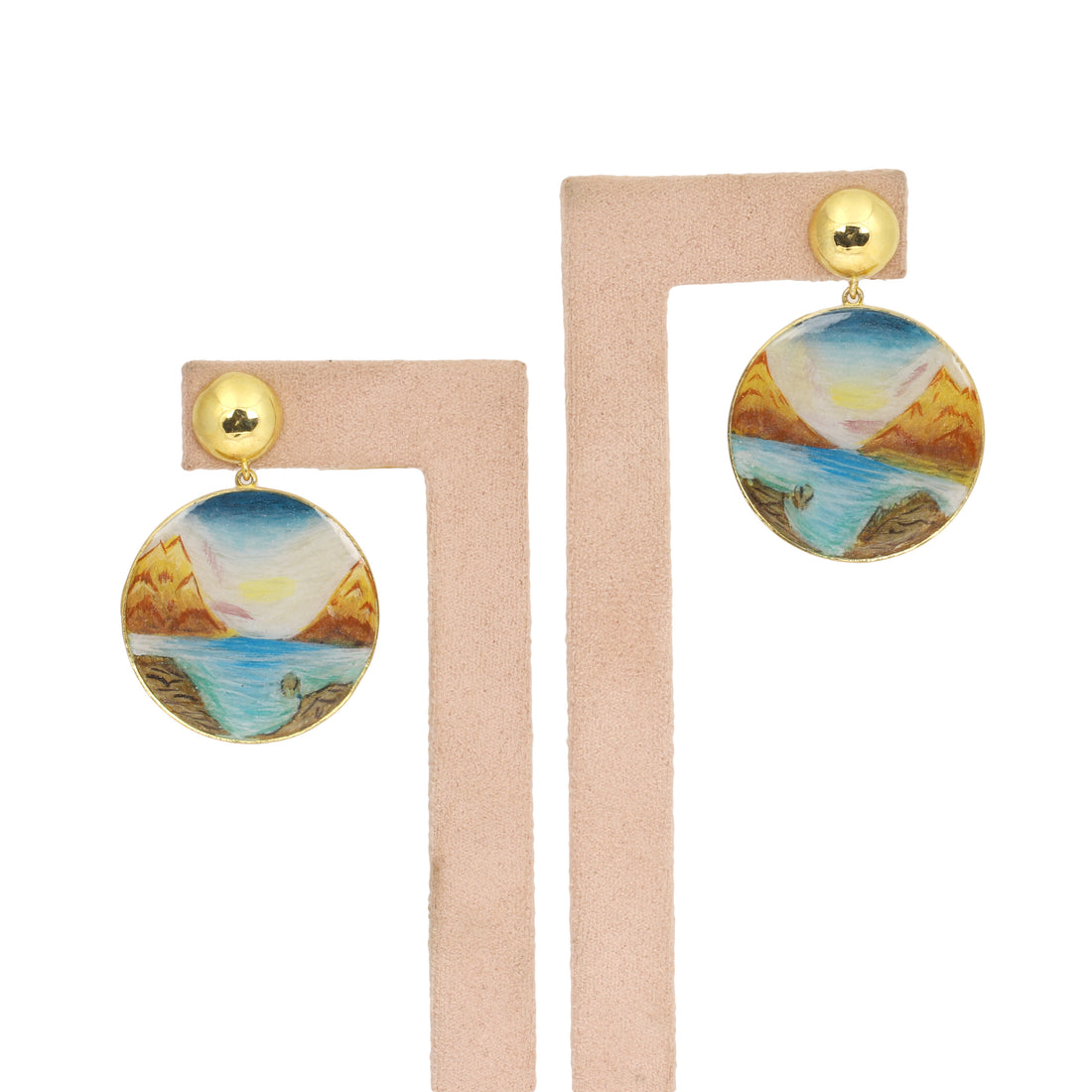 18K Lab-Created Black Onyx Pear Drop Earrings