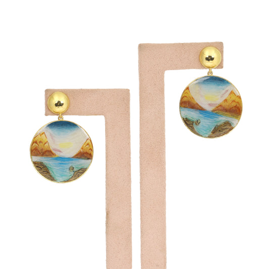 18K Lab-Created Black Onyx Pear Drop Earrings