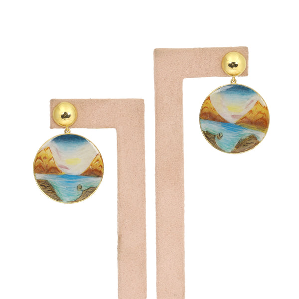 18K Lab-Created Black Onyx Pear Drop Earrings