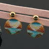18K Lab-Created Black Onyx Pear Drop Earrings