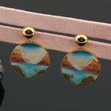 18K Lab-Created Black Onyx Pear Drop Earrings