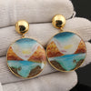 18K Lab-Created Black Onyx Pear Drop Earrings