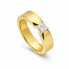 18K Solid Gold Plain Band Ring - Minimalist Stackable, BIS Hallmarked