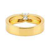 18K Solid Gold Plain Band Ring - Minimalist Stackable, BIS Hallmarked