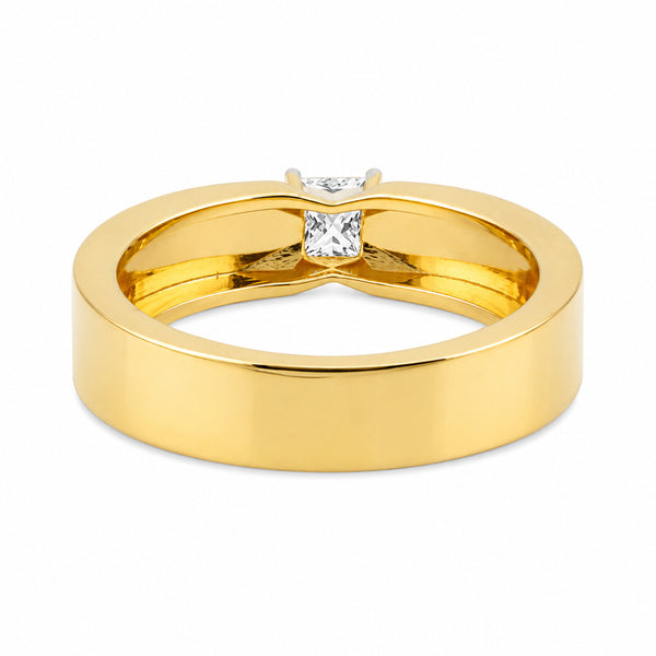 18K Solid Gold Plain Band Ring - Minimalist Stackable, BIS Hallmarked