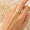 18K Solid Gold Plain Band Ring - Minimalist Stackable, BIS Hallmarked