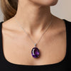 GEMHUB model-wearing (AI) Violet Amethyst Oval 58.5 Ct
