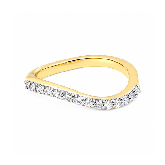 18K Lab Grown Diamond Round Halo Ring (0.18 ct tw) - BIS Hallmarked Gold