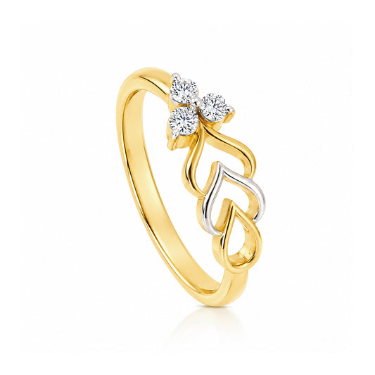 14K/18K Lab Grown Diamond Round Halo Ring (0.18 ct tw) - BIS Hallmarked Gold