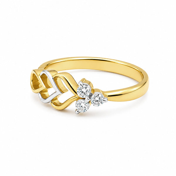 14K/18K Lab Grown Diamond Round Halo Ring (0.18 ct tw) - BIS Hallmarked Gold