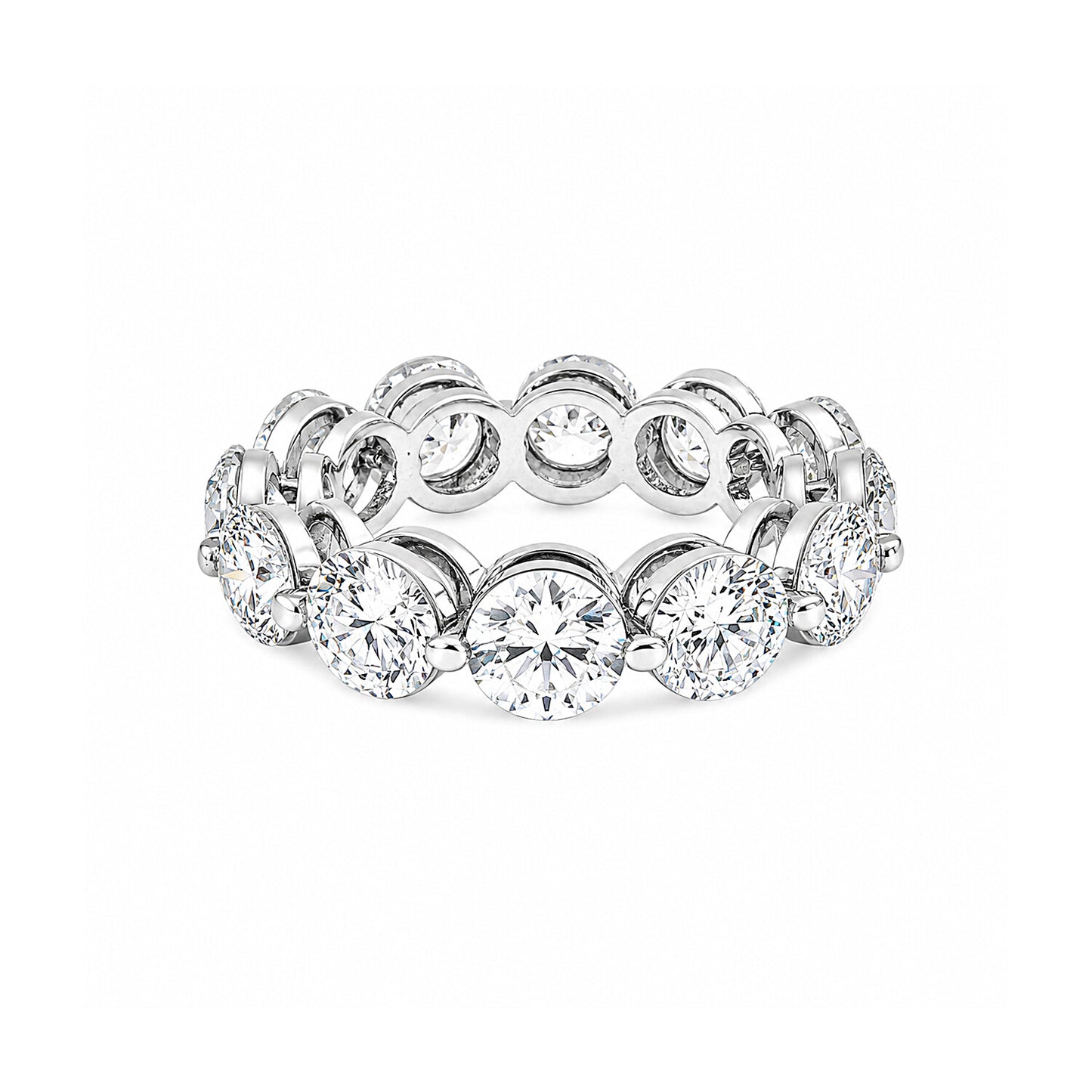 18K Lab Grown Diamond Round Halo Ring (3.12 ct tw) - BIS Hallmarked Gold