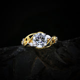 18K Lab Grown Diamond Round Halo Ring (0.19 ct tw) - BIS Hallmarked Gold