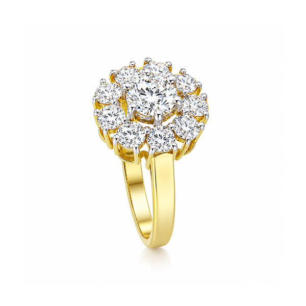 14K/18K Lab Grown Diamond Round Halo Ring (0.34 ct tw) - BIS Hallmarked Gold