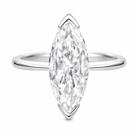 Certified 5.80ct VS1 White Moissanite Handmade Ring 18K Gold Plated