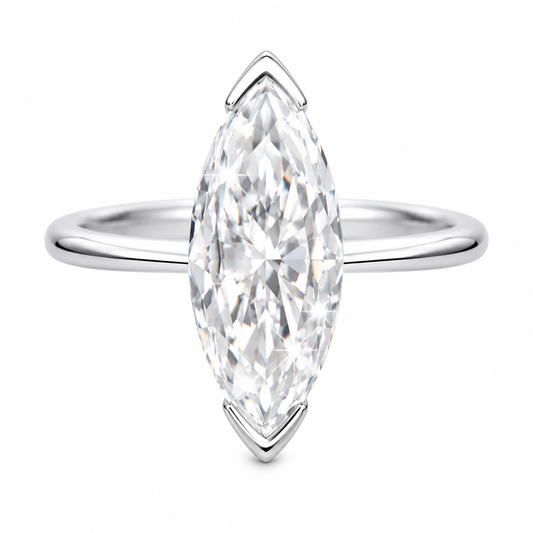 Certified 5.80ct VS1 White Moissanite Handmade Ring 18K Gold Plated