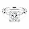 Certified 5.2ct VS1/Radiant Cut/White Moissanite Ring 18K Gold Plated