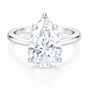 5.5ct VS1 White Moissanite Ring Certified Gift For Women 18K Gold Plated