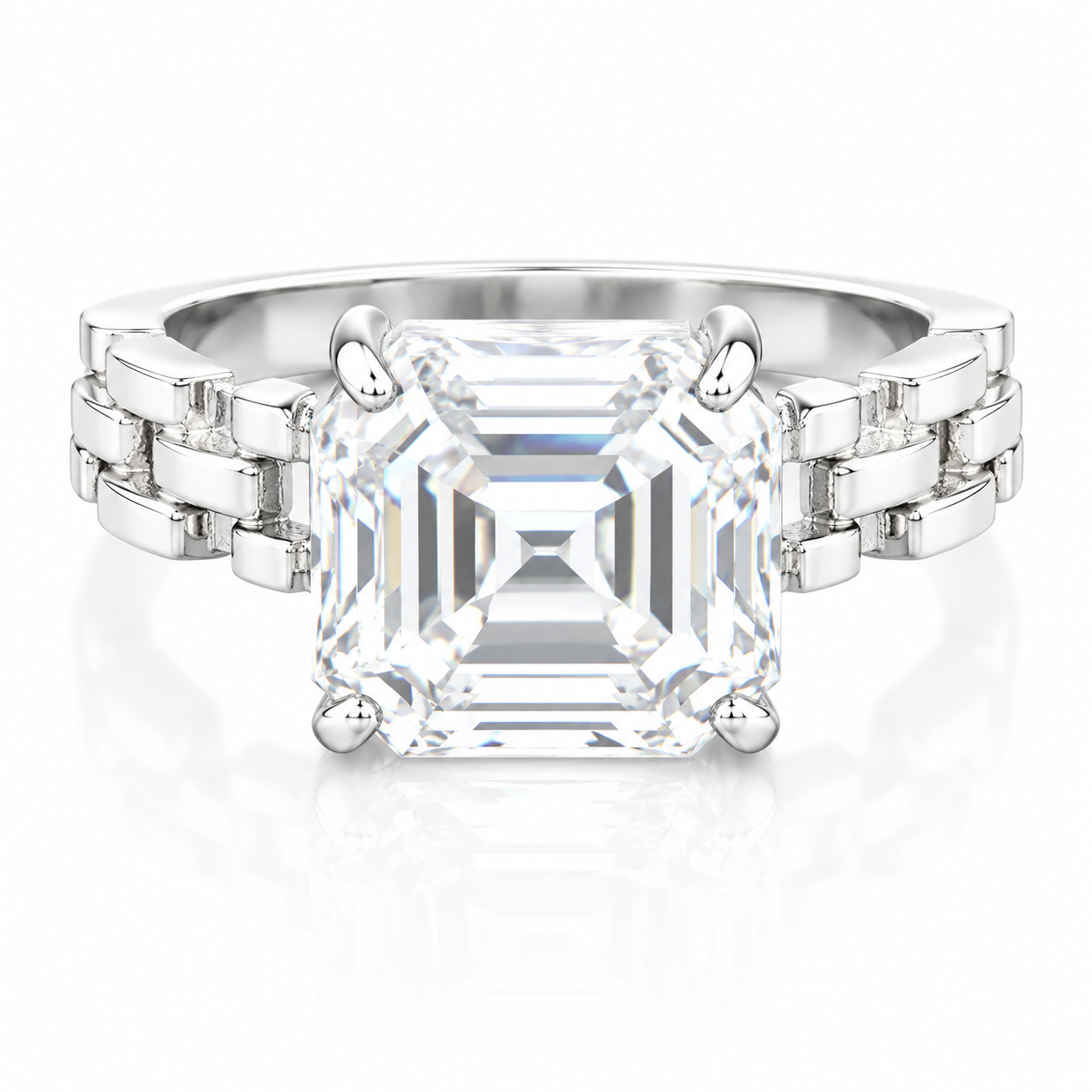 11.15ct Radiant VS1 White Moissanite Ring Certified Gift 18K Gold Plated
